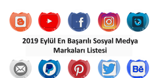 2019 Eylül En Başarılı Sosyal Medya Markaları Listesi